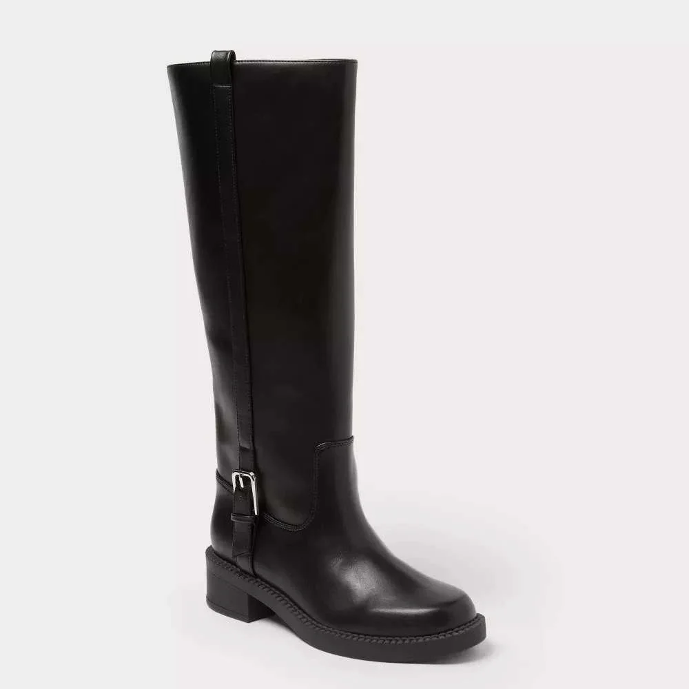 A New Day Women's Hattie Knee-High Boots Black Size 6.5 New With‎ Tags